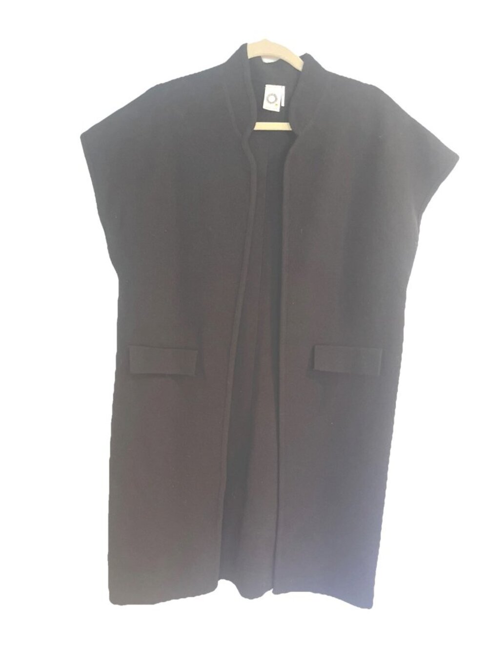 Anthropologie Akemi+ KimLong Duster Sweater Vest Jacket Black One Size Lagenlook